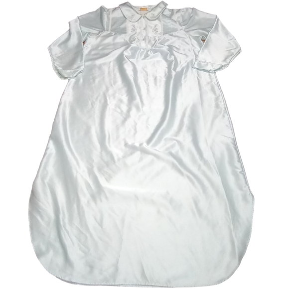 Barbizon Powder Blue Cuddleskin Long Nightgown Women's Pajama Small/Petite - Picture 3 of 11